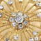 1.75" Starburst Rhinestone Brooch Gold Elegant Pin for Dresses, Gift Boxes & DIY Decor